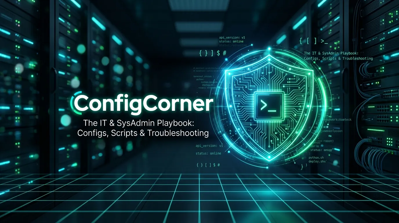 ConfigCorner - The IT & SysAdmin Playbook